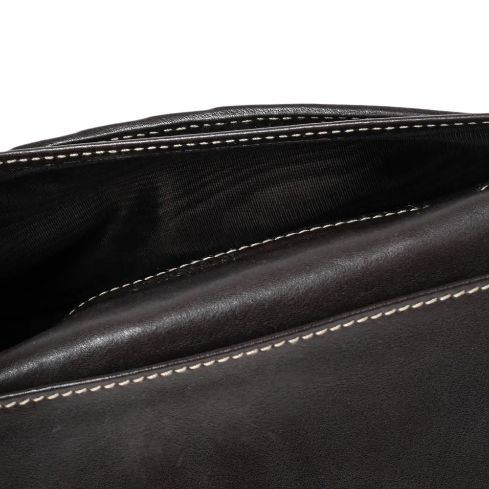 Gucci Dark Brown/Beige GG Canvas and Leather Indy Continental Wallet