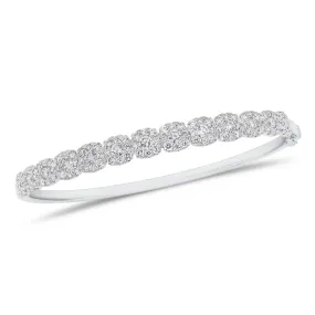 Halo Diamond Bangle Bracelet