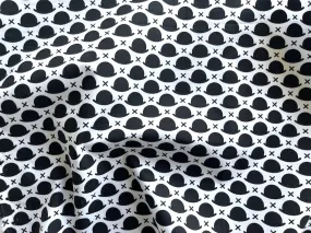 Handsome Black Billycocks & Kisses Cotton Poplin (Made in Italy)