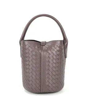 Handwoven Lambskin Bucket Bag