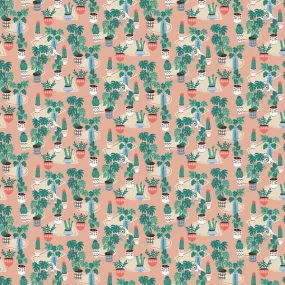 Hats for Cats-Plants/Hide Cats- Paintbrush Studio Cotton Fabrics