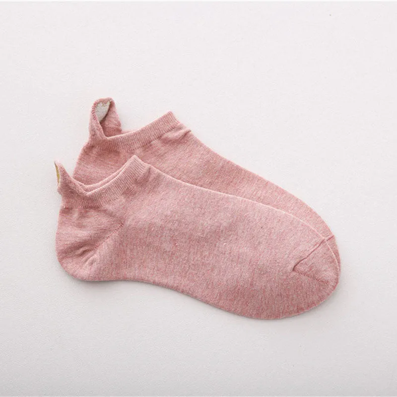 Heart Embroidered Casual Socks