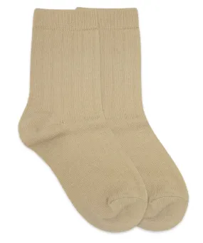 Jefferies Socks Cotton Rib Crew Socks- Khaki