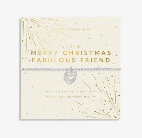 Joma Jewellery 'Merry Christmas Fabulous Friend' Christmas A Little Bracelet