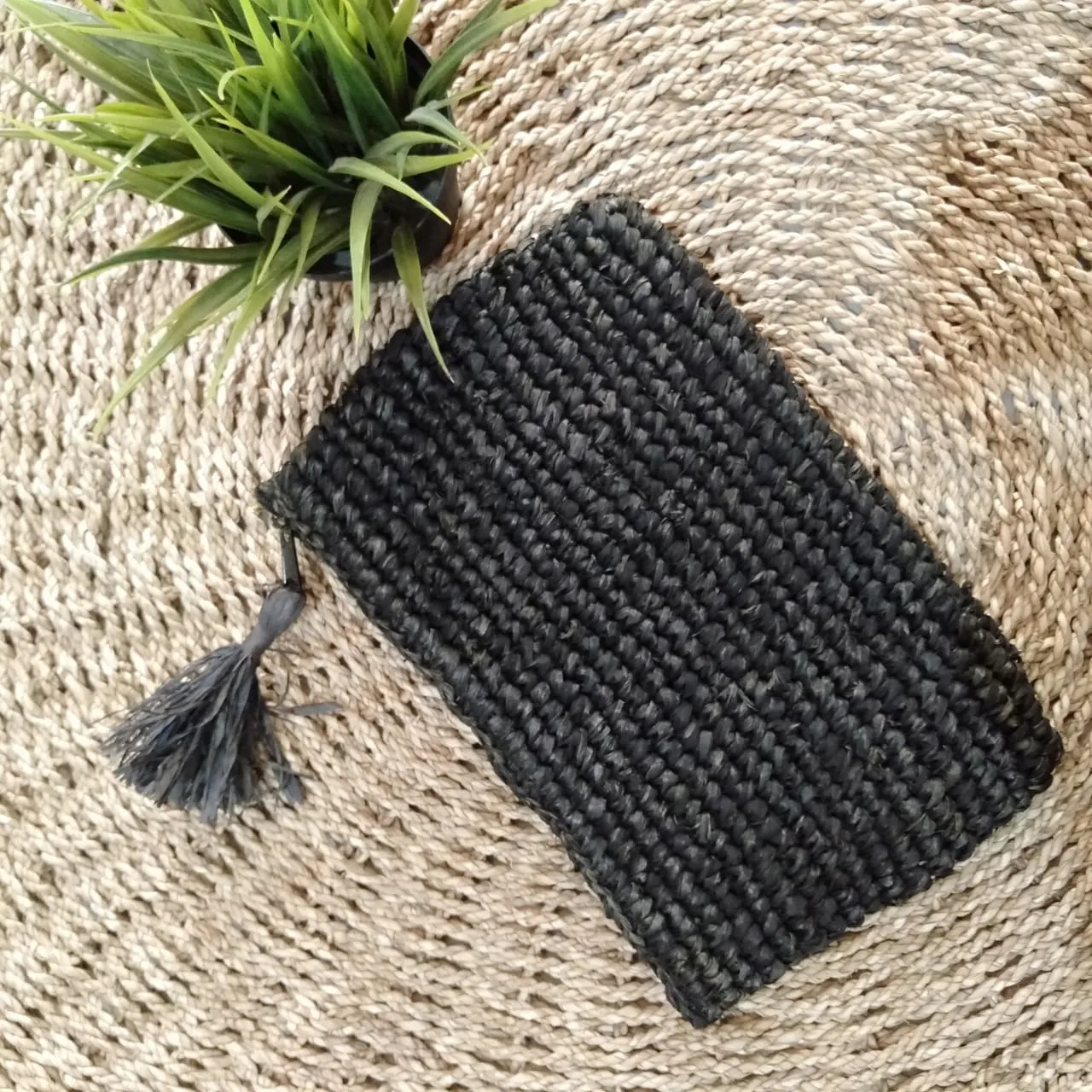 Large Woven Straw Grass Or Raffia Clutches