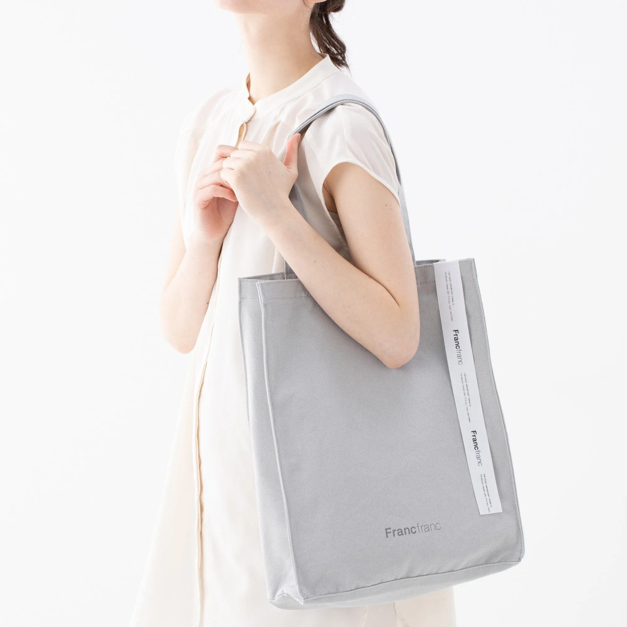 Logo Tote M Gray