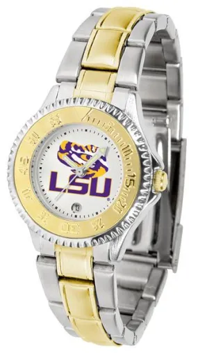Louisiana State Tigers Ladies Competitor Two-Tone Band Watch