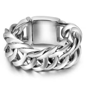 Massive Metal Bikers Jewelry 33MM Stainless Steel Curb Chain Bracelets For Man Men's
