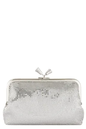 Maud Tassel Clutch - Silver Mesh