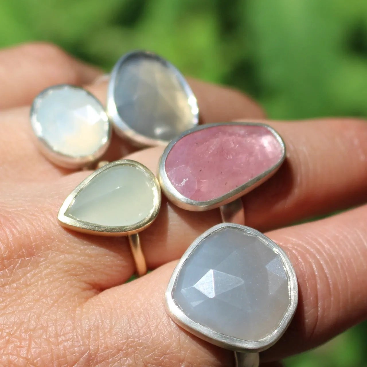 Medium Grey Moonstone Ring