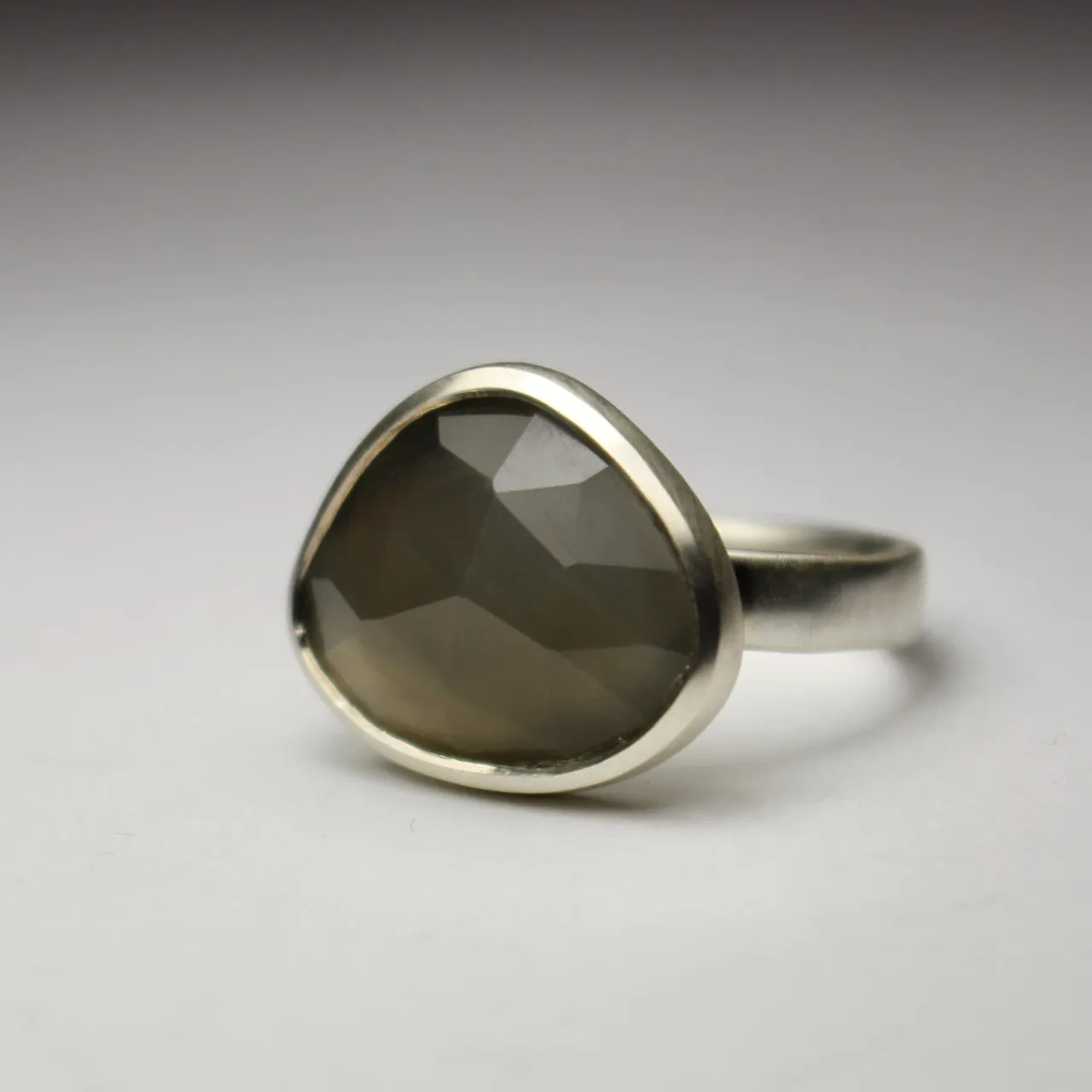 Medium Grey Moonstone Ring