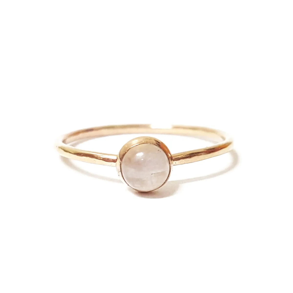Medium Moonstone Stacking Ring in Gold