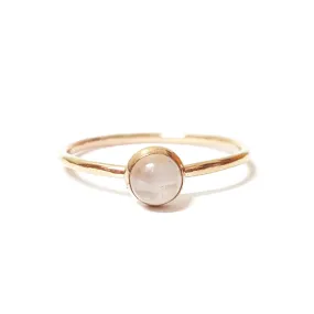 Medium Moonstone Stacking Ring in Gold