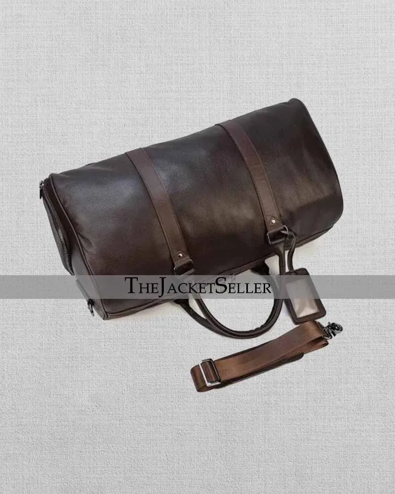 MEN'S & WOMEN'S BROWN LEATHER WEEKENDER LUGGAGE BAG