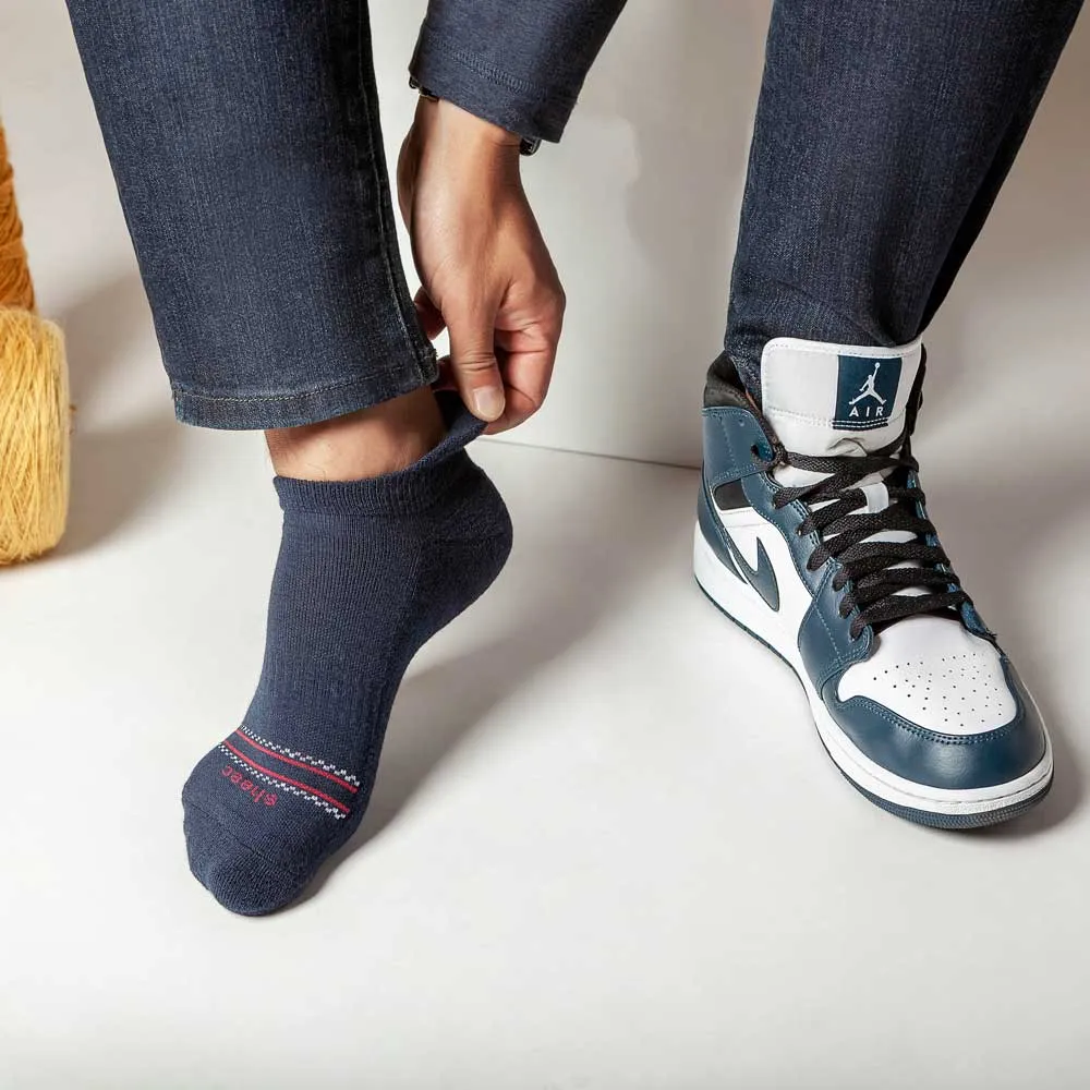 Merino Wool No Show Blister Tab | DARK NAVY 4 Pairs