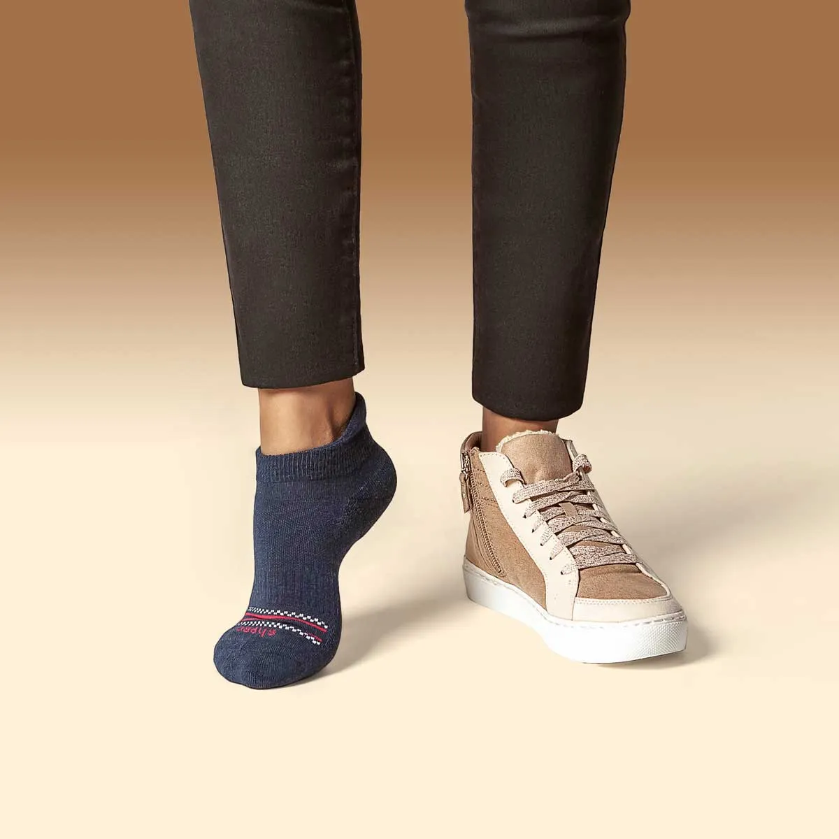 Merino Wool No Show Blister Tab | DARK NAVY 4 Pairs