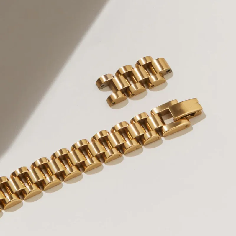 Metal Bar Streatch Gold Bracelet JLTB0593