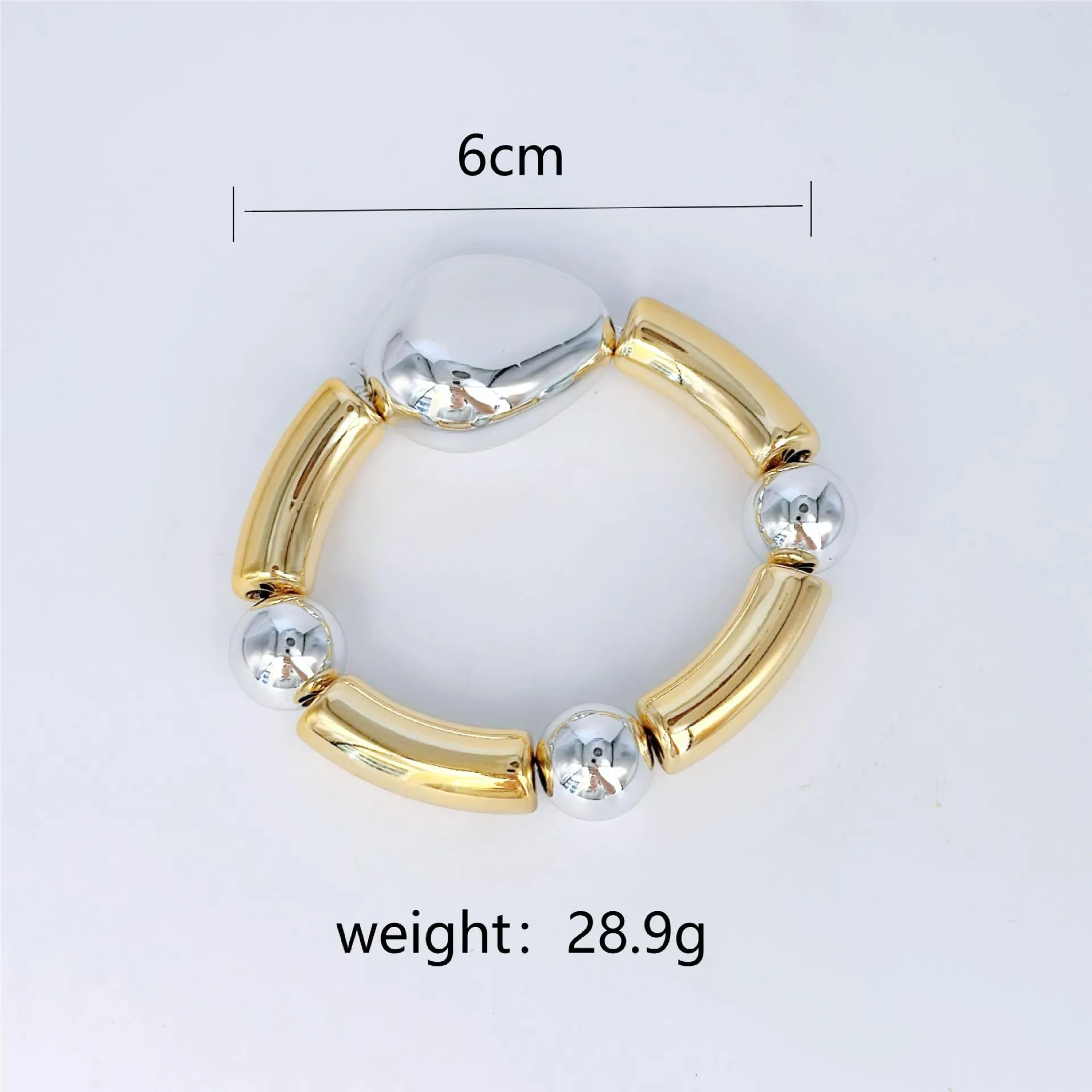 Metal Glossy Irregular Chunky Multicolor Bracelet JLTB0599