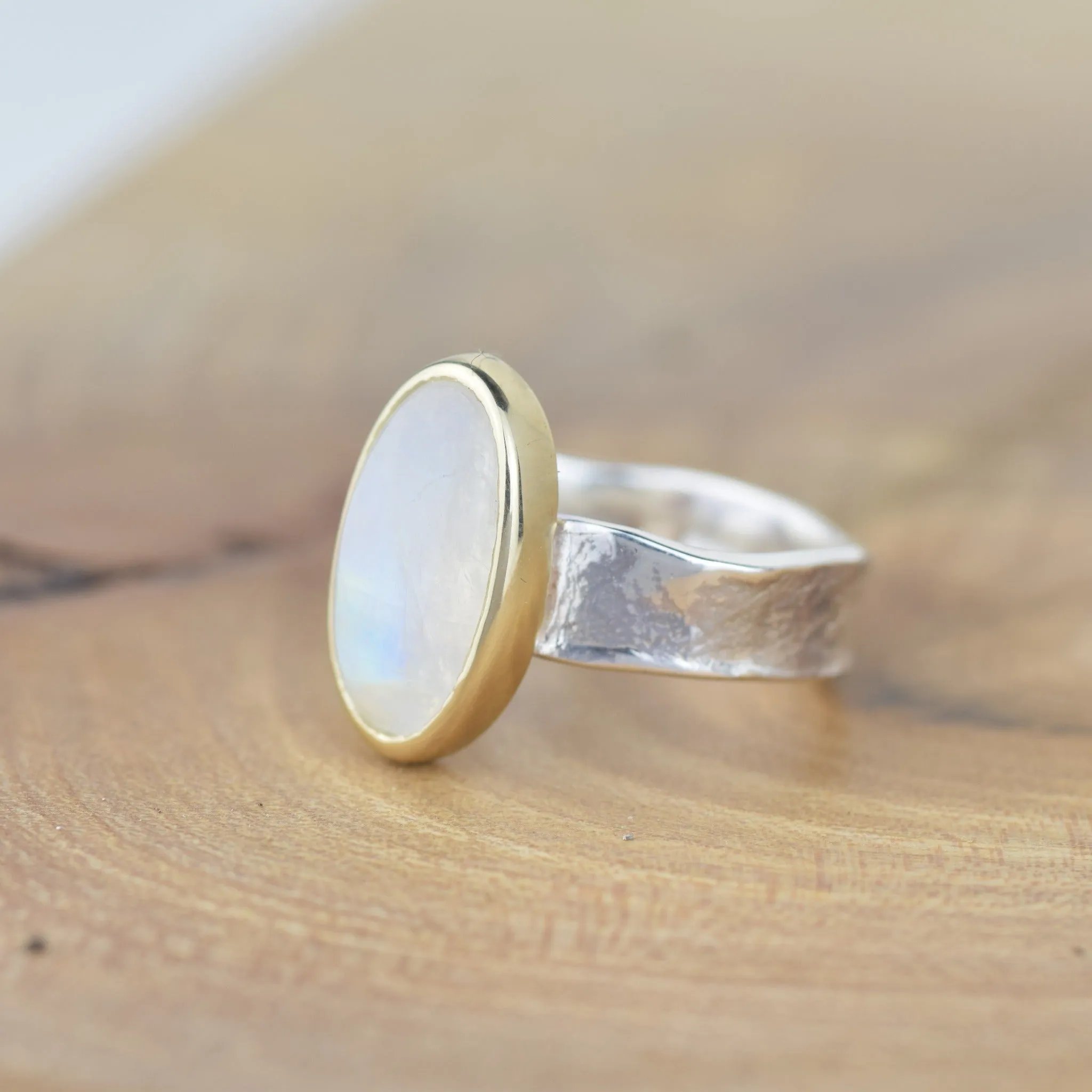 Mirror Mirror Moonstone Ring