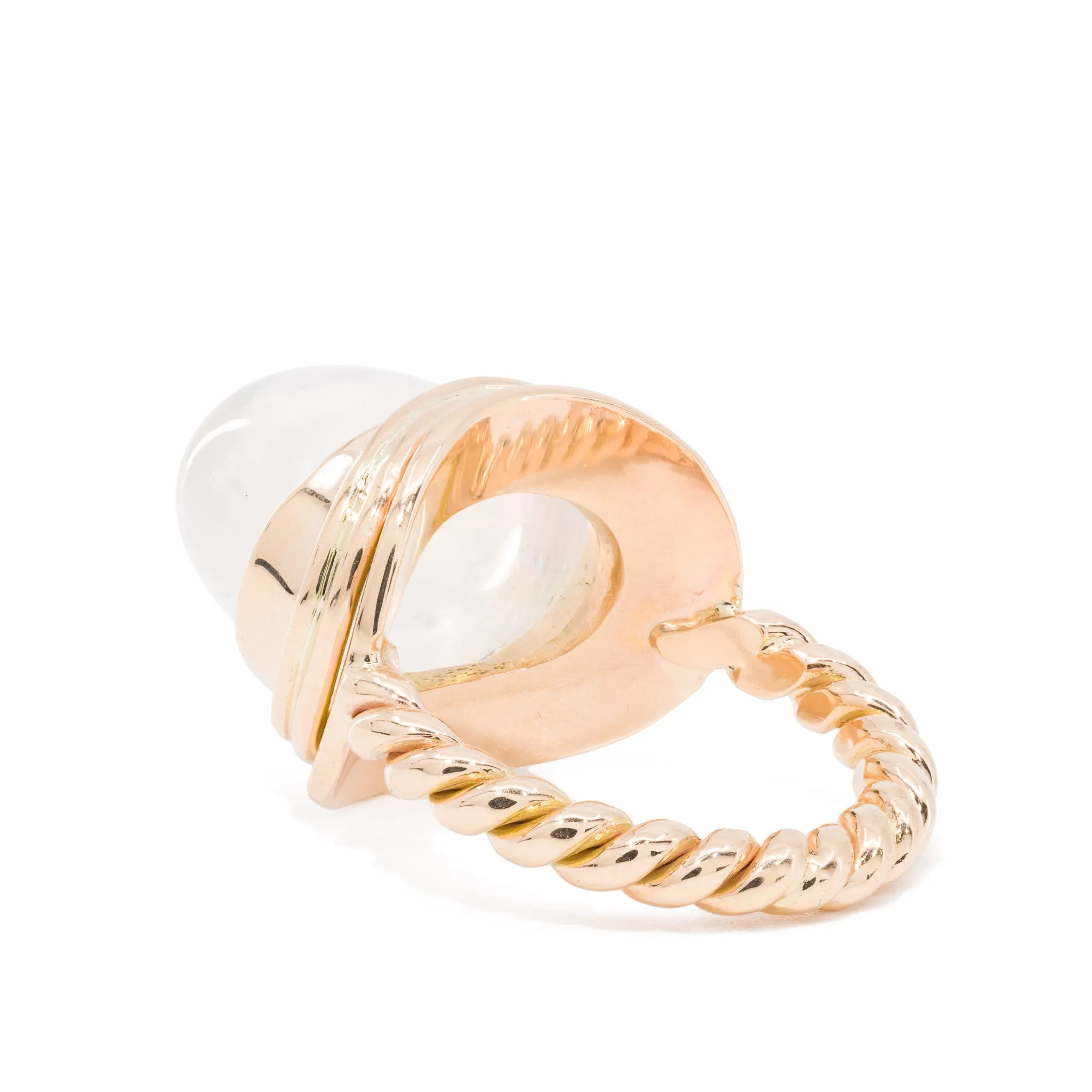 Moonstone 14.87 Carat 14k Handcrafted Gemstone Ring