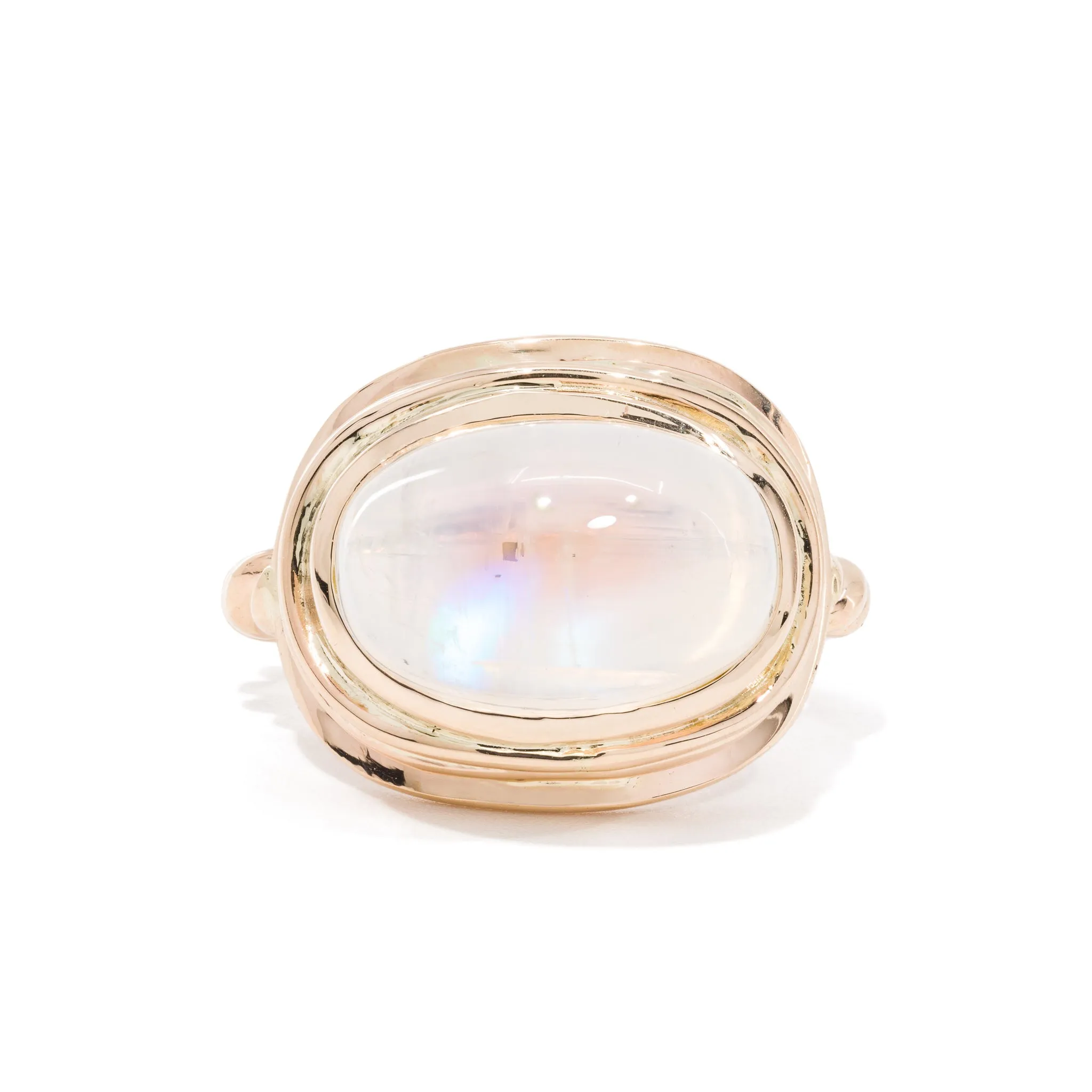 Moonstone 14.87 Carat 14k Handcrafted Gemstone Ring
