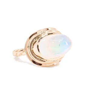 Moonstone 14.87 Carat 14k Handcrafted Gemstone Ring