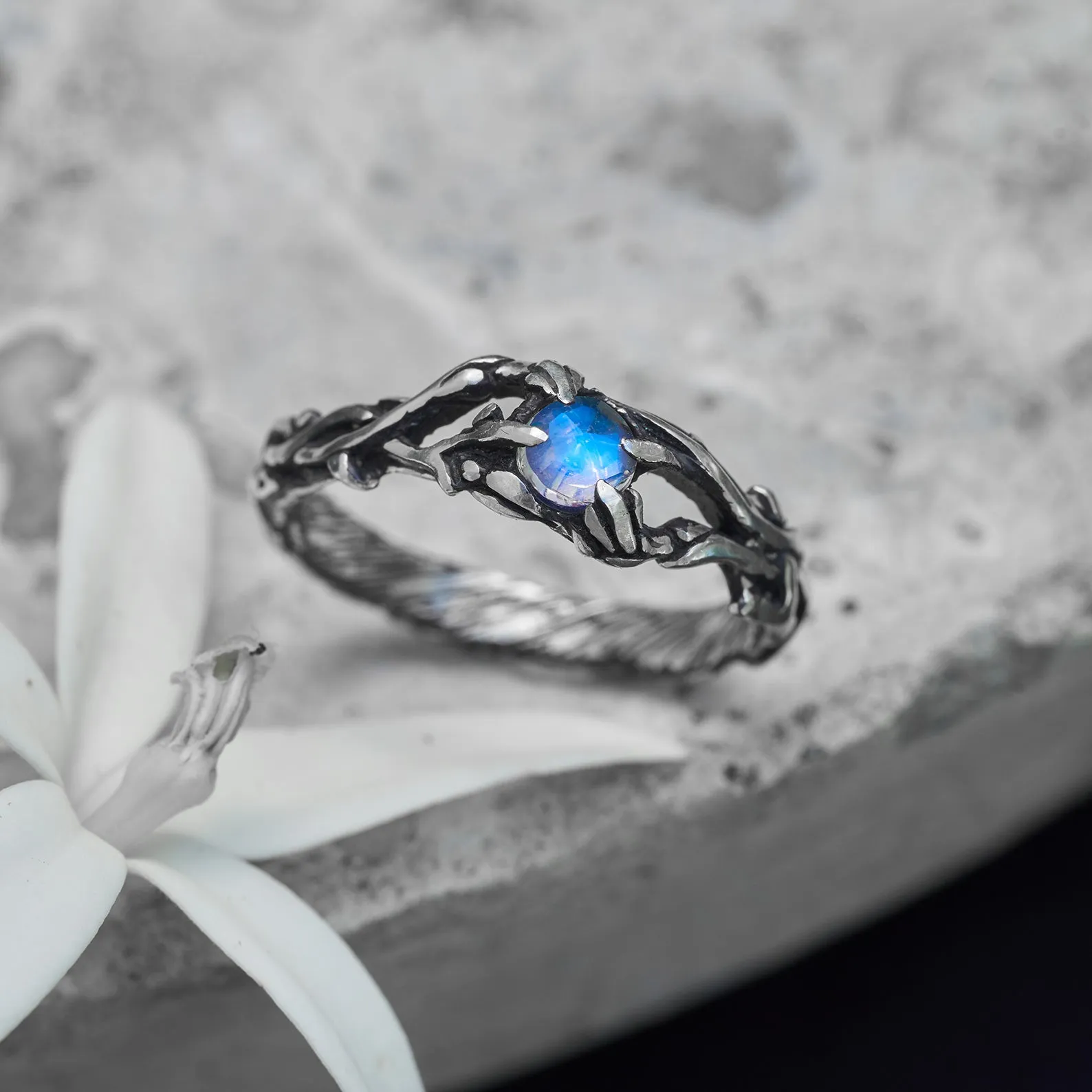 Moonstone engagement ring "Jill"