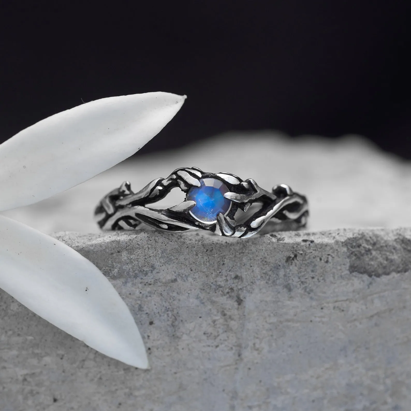 Moonstone engagement ring "Jill"