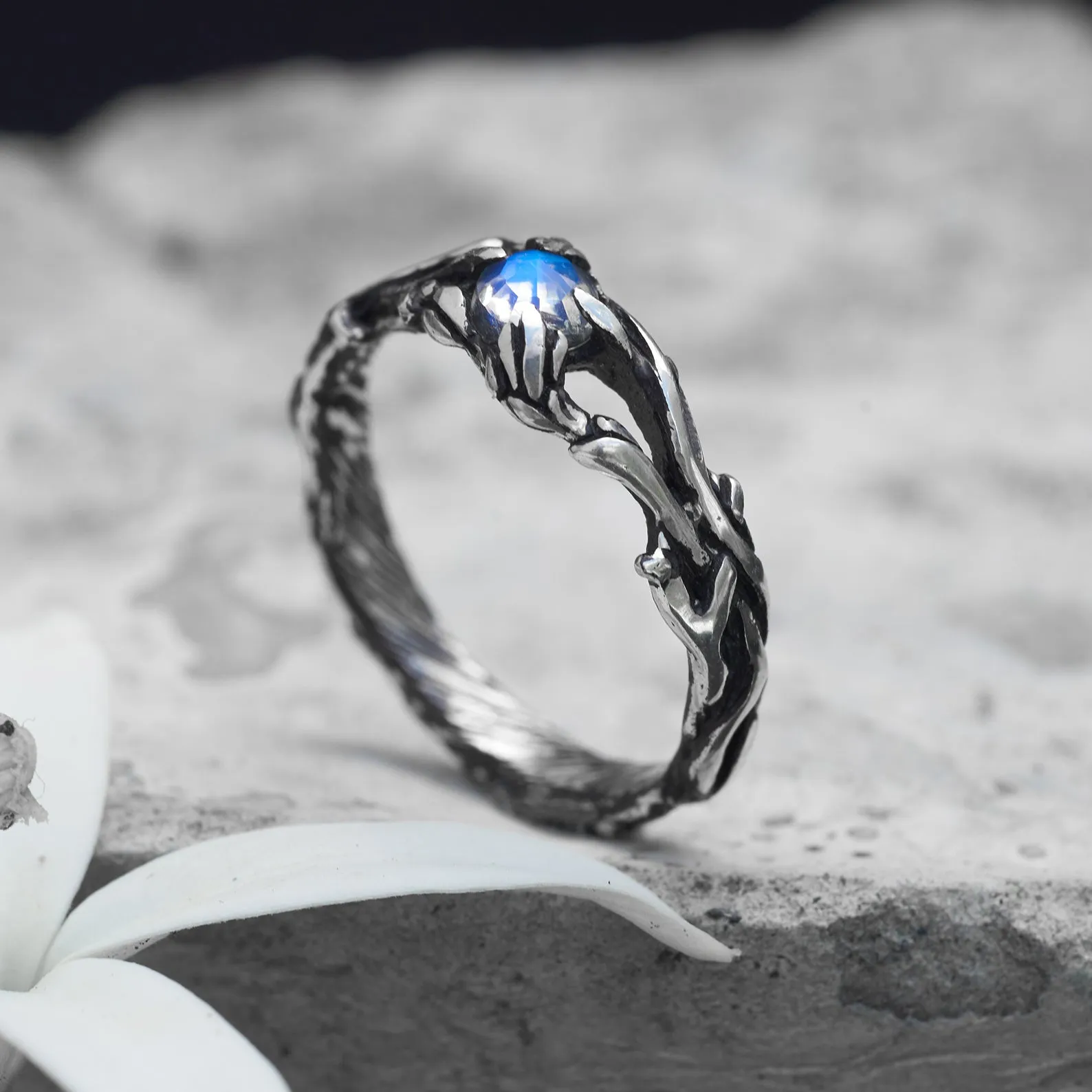Moonstone engagement ring "Jill"