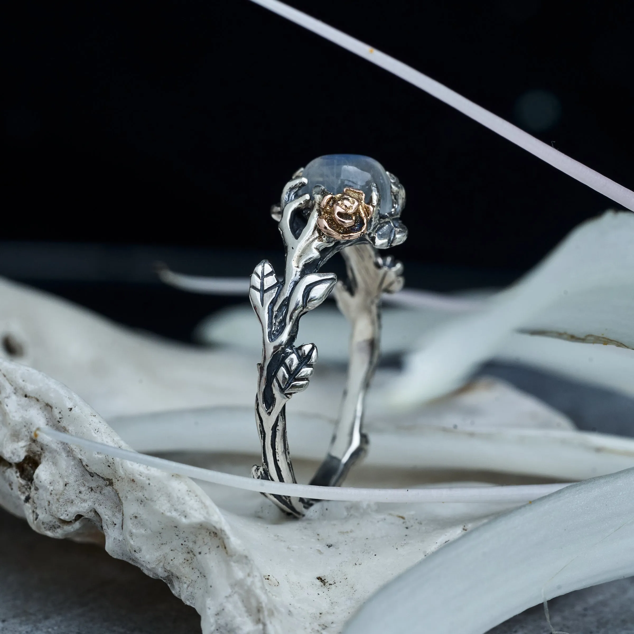 Moonstone Engagement Ring "Primrose"