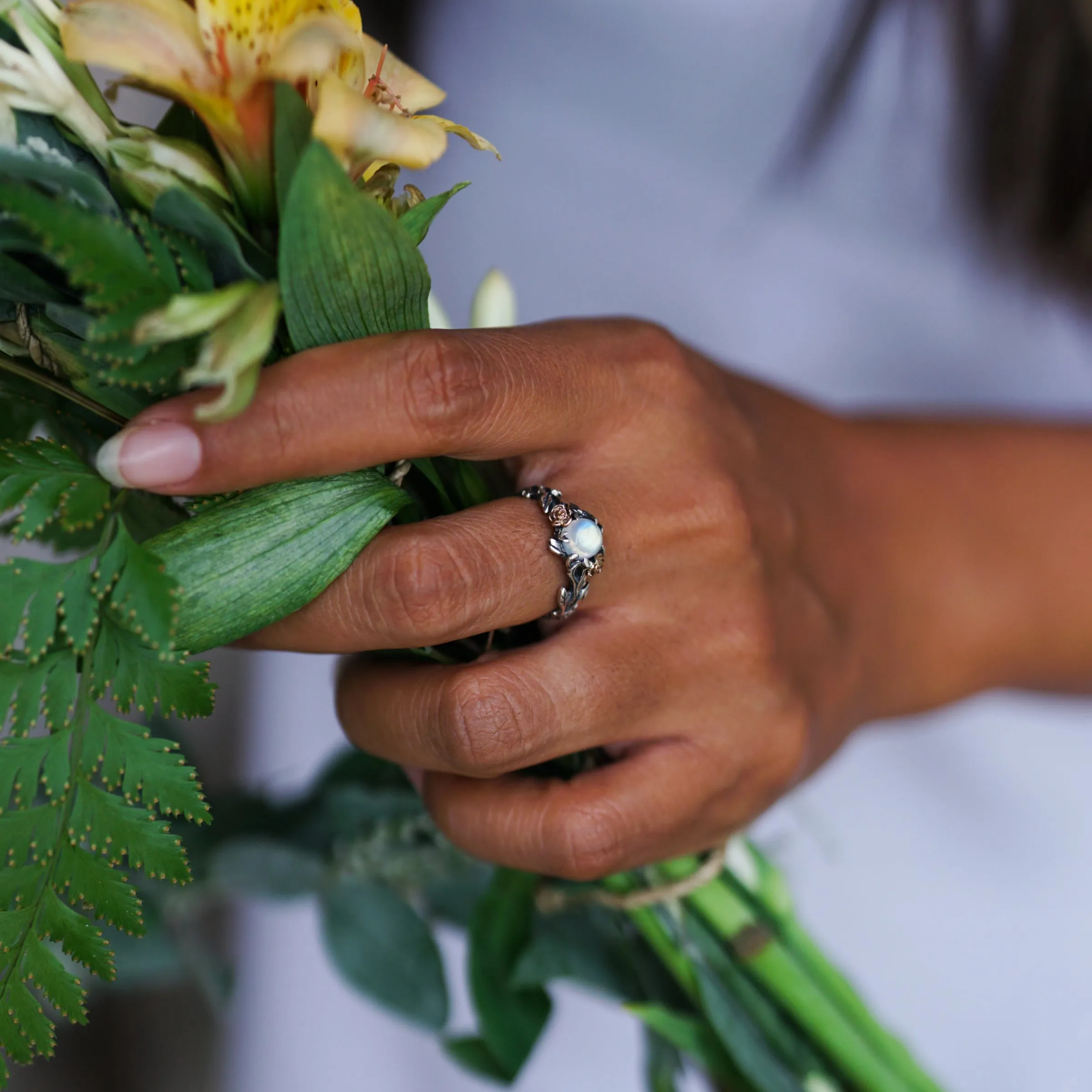 Moonstone Engagement Ring "Primrose"