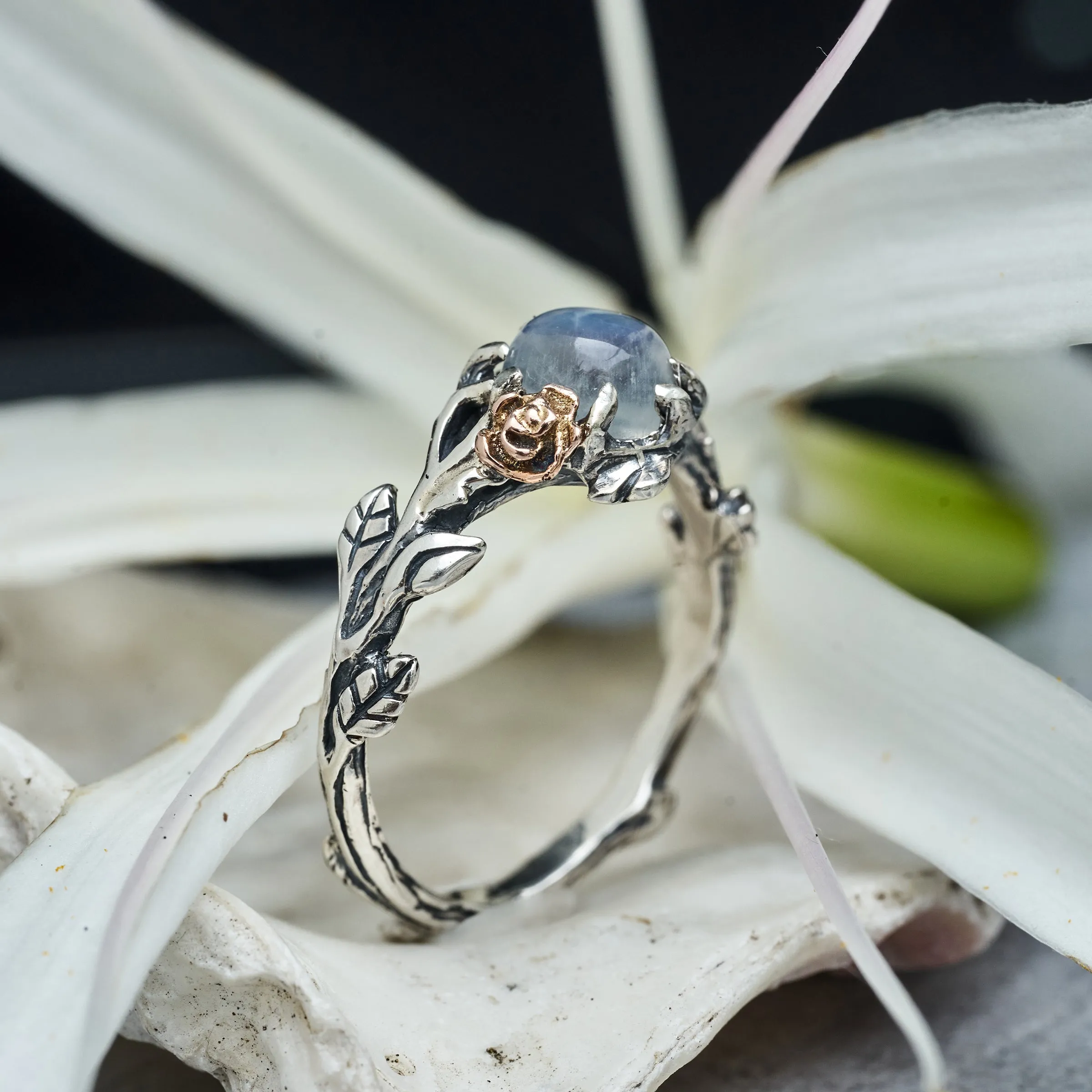Moonstone Engagement Ring "Primrose"