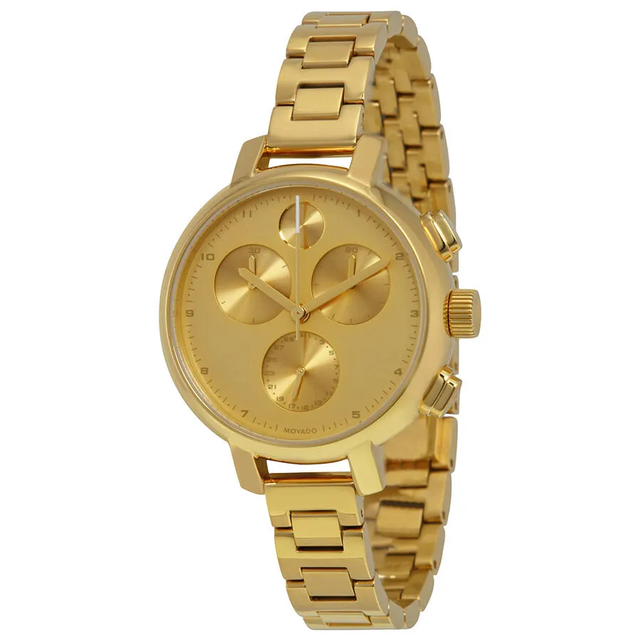 Movado Bold Champagne Chronograph Gold-Tone Stainless Steel Ladies Watch 3600239
