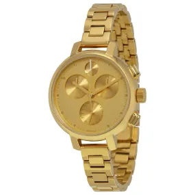 Movado Bold Champagne Chronograph Gold-Tone Stainless Steel Ladies Watch 3600239