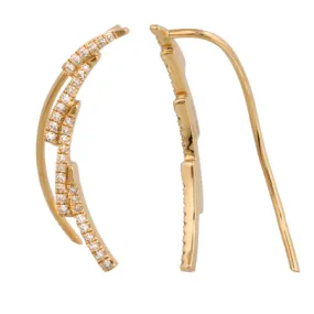Multiple Diamonds Curve Ear Crawler