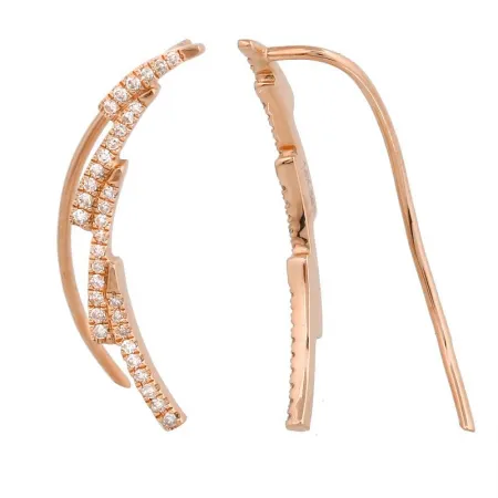 Multiple Diamonds Curve Ear Crawler