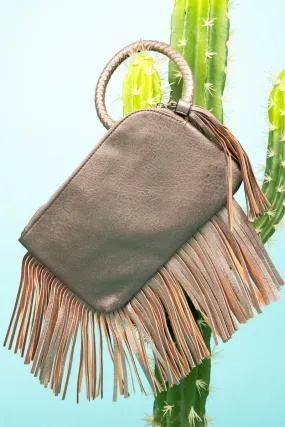 NGIL Bronze Fairleigh Fringe Bangle Clutch