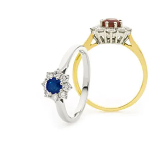 Oval Cut Centre Emerald & Diamond Ring