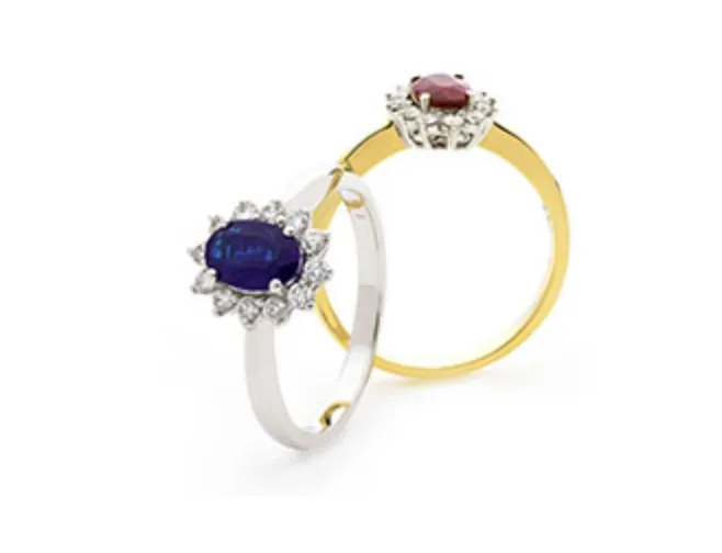 Oval Cut Centre Emerald & Diamond Ring