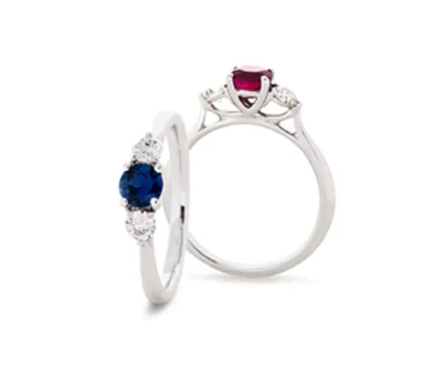 Oval Cut Centre Emerald & Diamond Ring
