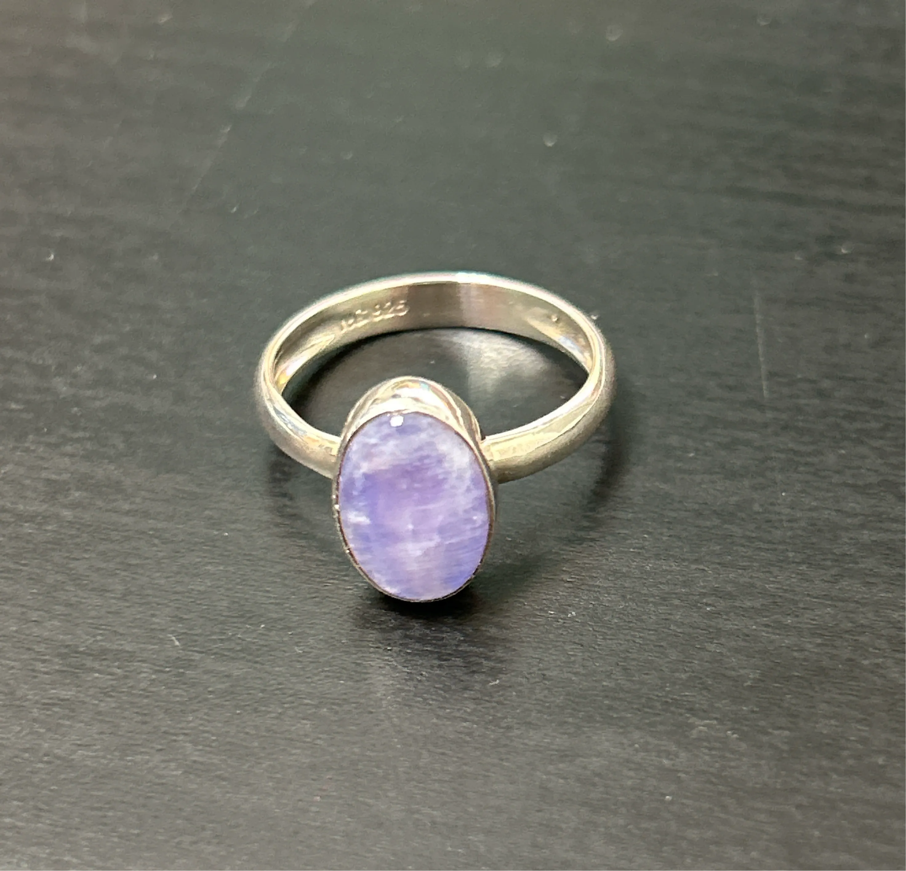 Purple Moonstone Ring - Size 8 ($78)