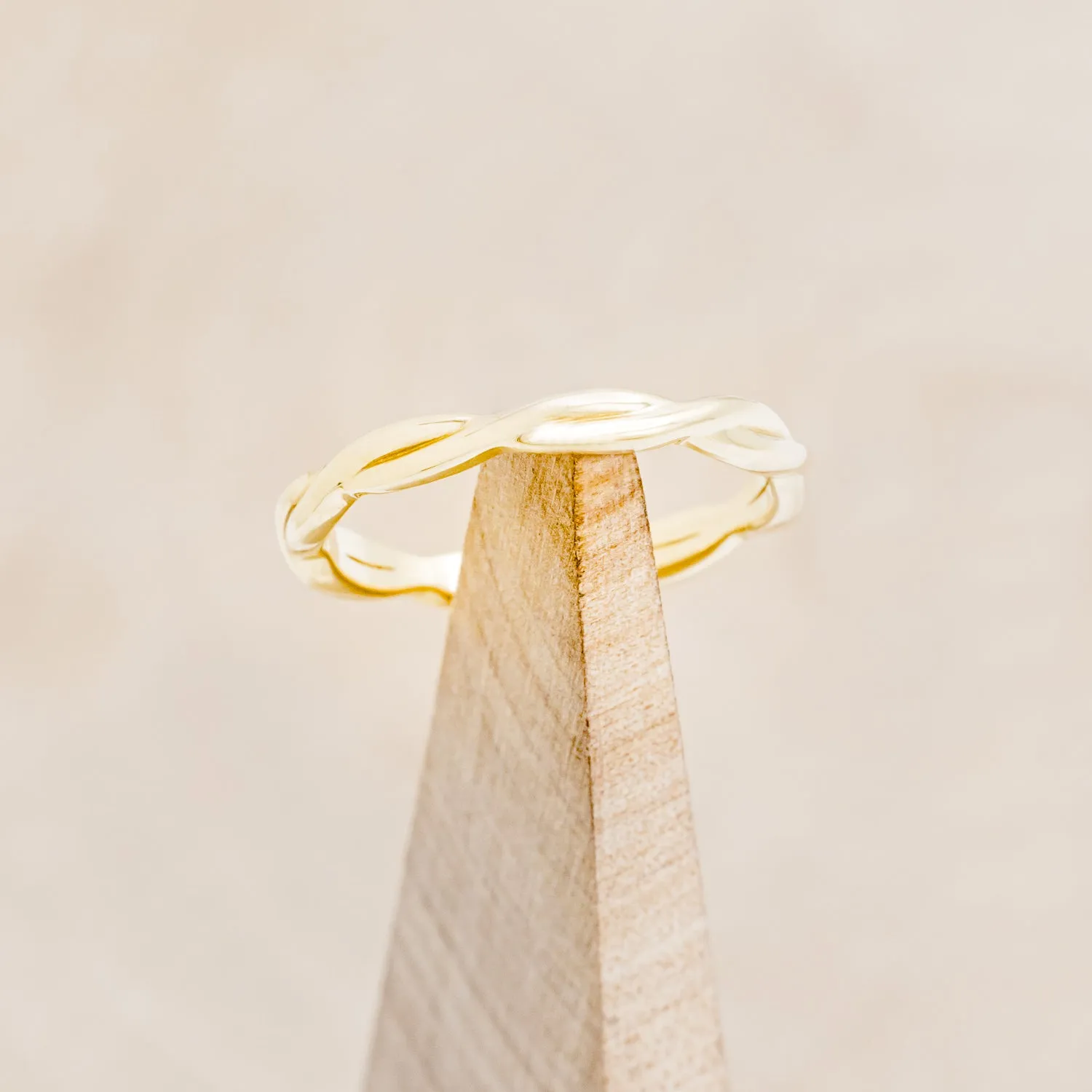"EVERLEIGH" - EMERALD CUT MOONSTONE ENGAGEMENT RING WITH DIAMOND HALO & WOVEN STACKING BAND