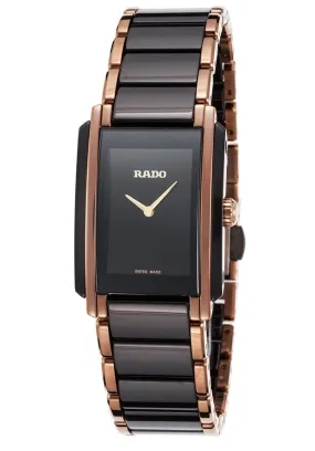 Rado Integral Quartz Black Dial Two-tone Ceramic/Stainless Steel Ladies Watch R20612152