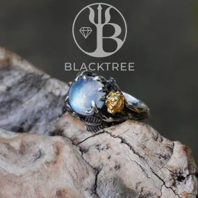 Rainbow Moonstone Ring "Cleo"