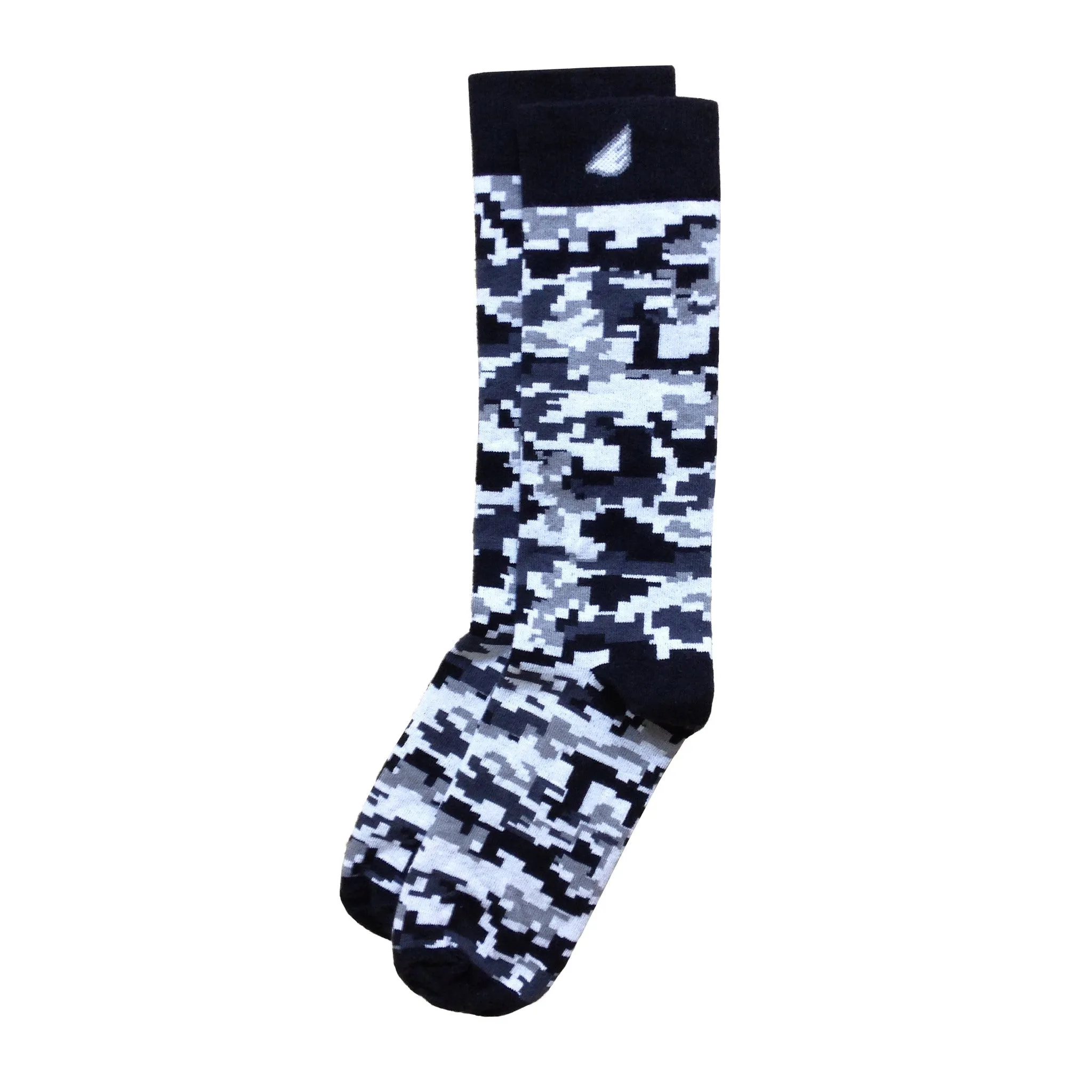 Ranger - Black & White. American Made Dress / Casual Digital Camo Socks