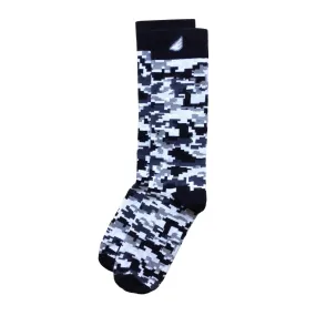 Ranger - Black & White. American Made Dress / Casual Digital Camo Socks