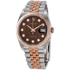 Rolex Datejust 36 Automatic Chocolate Jubilee Diamond Dial Men's Oyster Watch 126231CHJDJ