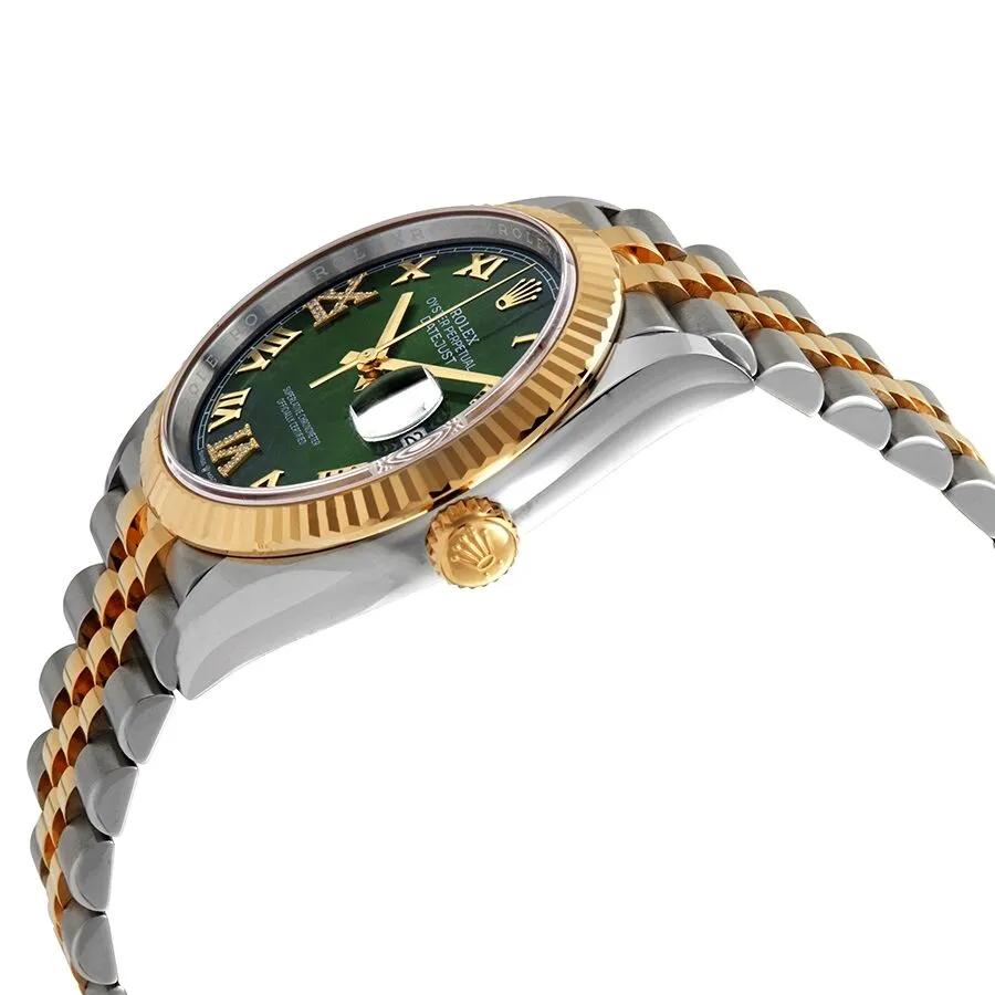 Rolex Datejust 36 Olive Green Diamond Dial Men's Stainless Steel and 18kt Yellow Gold Jubilee Watch 126233GNRDJ
