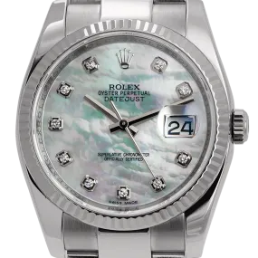 Rolex Datejust 36 Rolesor Mother of Pearl/Diamonds Oyster 116234