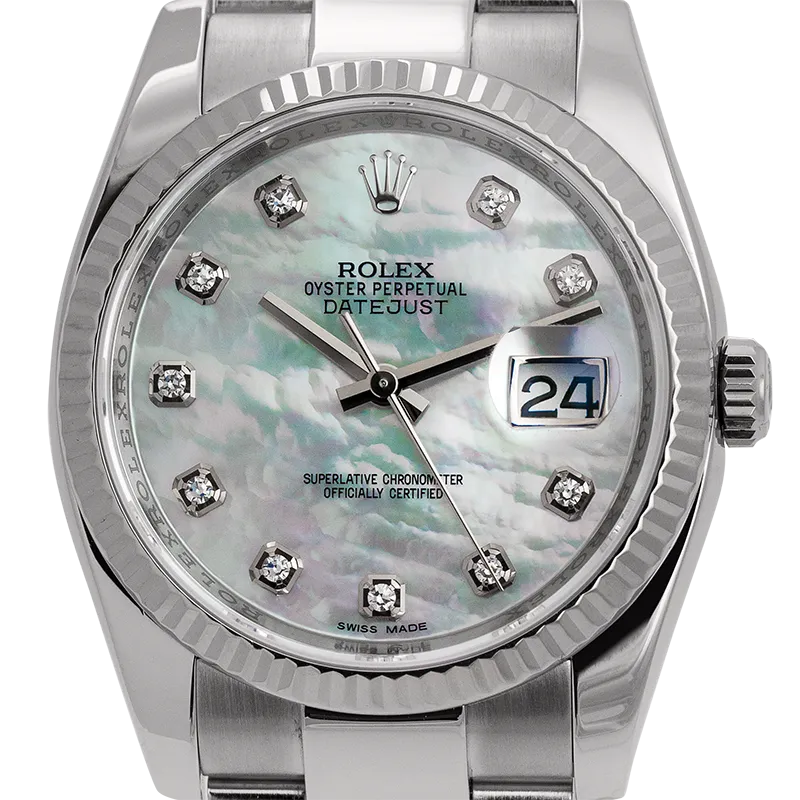 Rolex Datejust 36 Rolesor Mother of Pearl/Diamonds Oyster 116234